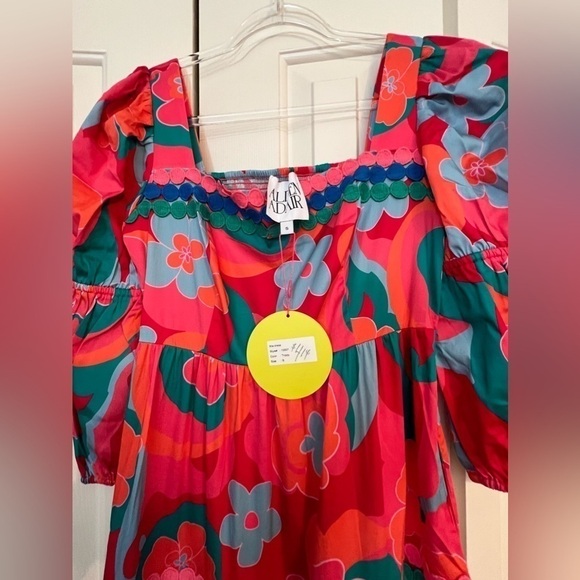 Floral Puff Sleeve Midi Dress - Picture 4 of 15